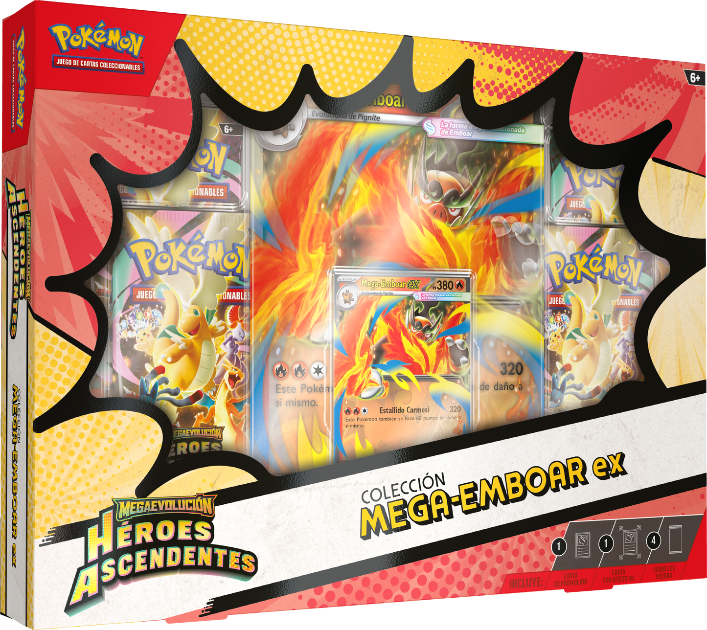 Colección Mega‑Emboar ex de Megaevolución-Héroes Ascendentes de JCC Pokémon