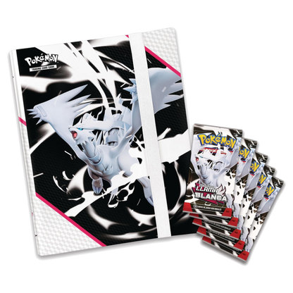 Álbum para Colecciones Pokémon Escarlata y Púrpura Llama Blanca con 5 sobres Pokémon TCG
