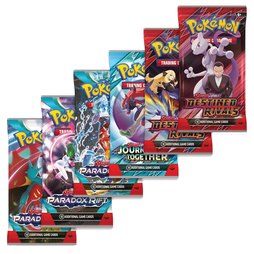 Sobres de mejora incluidos en la Colección Premium Cynthia y Garchomp ex de Pokémon TCG.